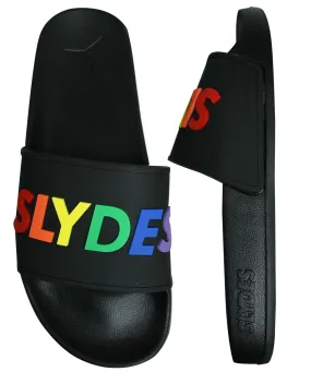 Slydes Sunday Slide Mens Slip On Flip Flop Sliders Sandals SS20 M Black Multi