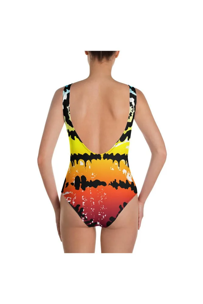 Tie-Dye One-Piece Swimsuit