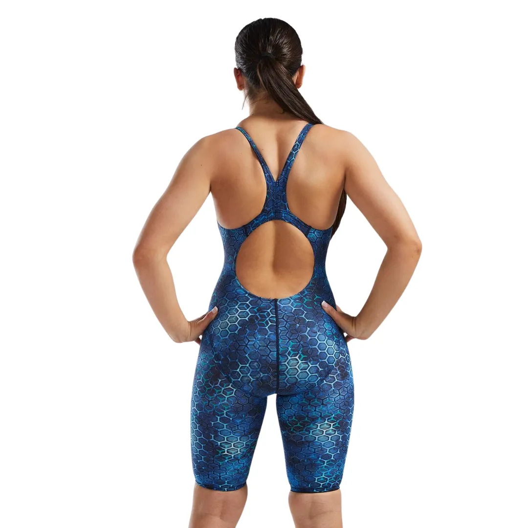 TYR Women's Thresher Open Back Swimsuit Akurra | Blue