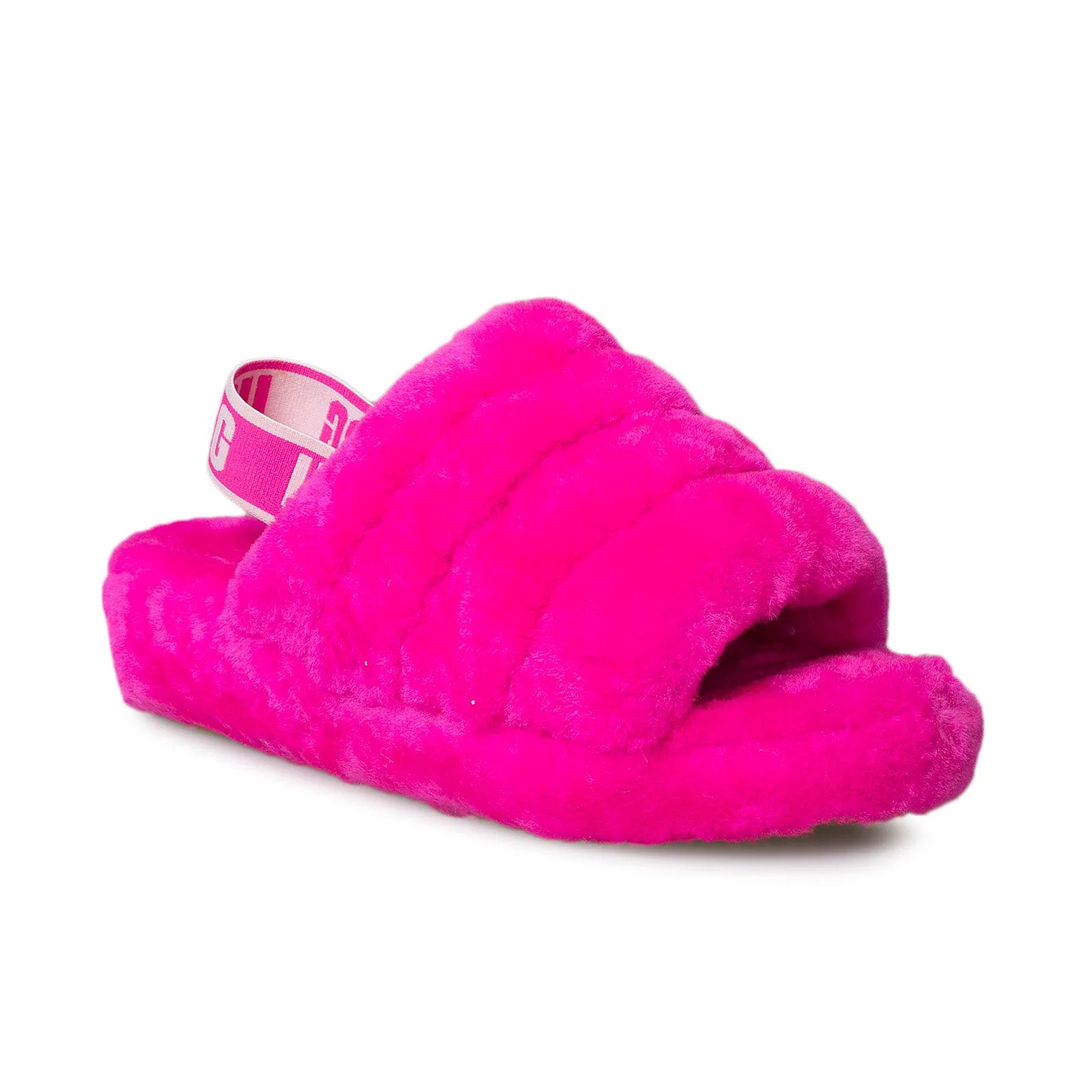 UGG Fluff Yeah Slide Rock Rose Slippers - Women's