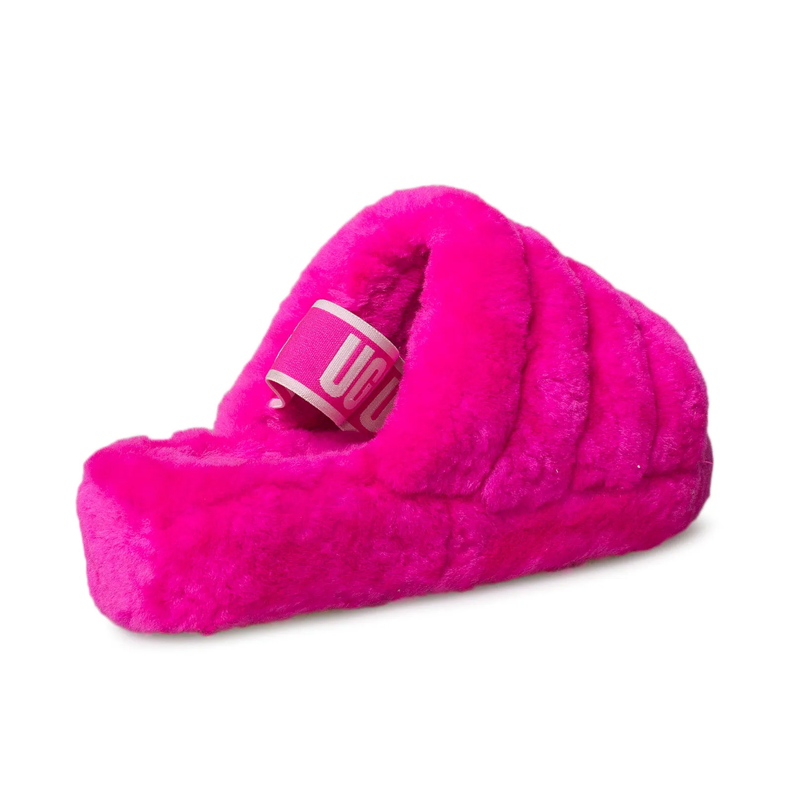 UGG Fluff Yeah Slide Rock Rose Slippers - Women's