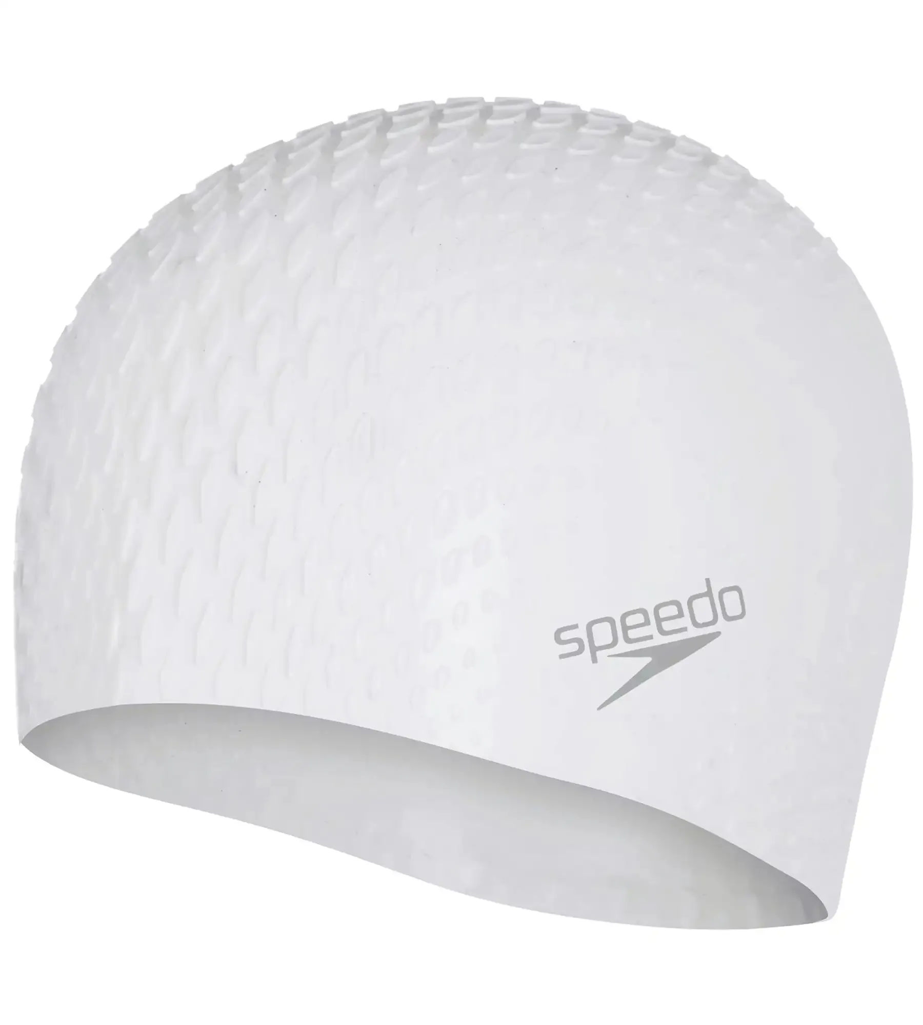 Unisex Adult Bubble Active   Swim Cap - White White