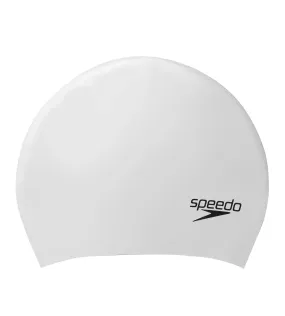 Women's Long Hair Swim Caps -Silver