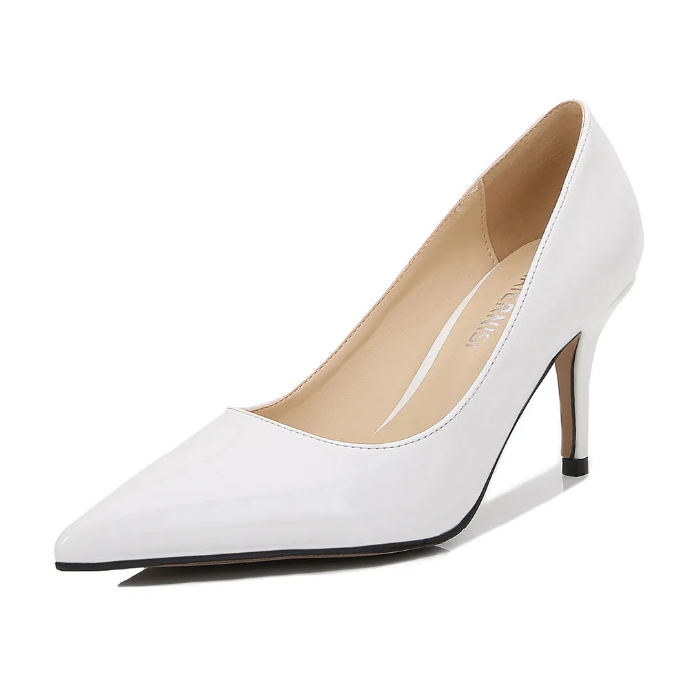 Women's Pointed Toe Shallow Stiletto Heel Pumps